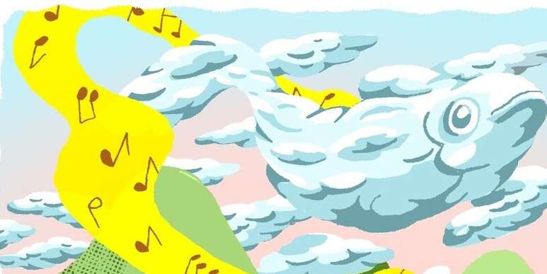 Illustration: Fisch in Wolke