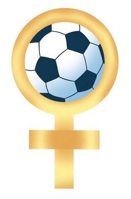 Frauensymbol mit Fussball